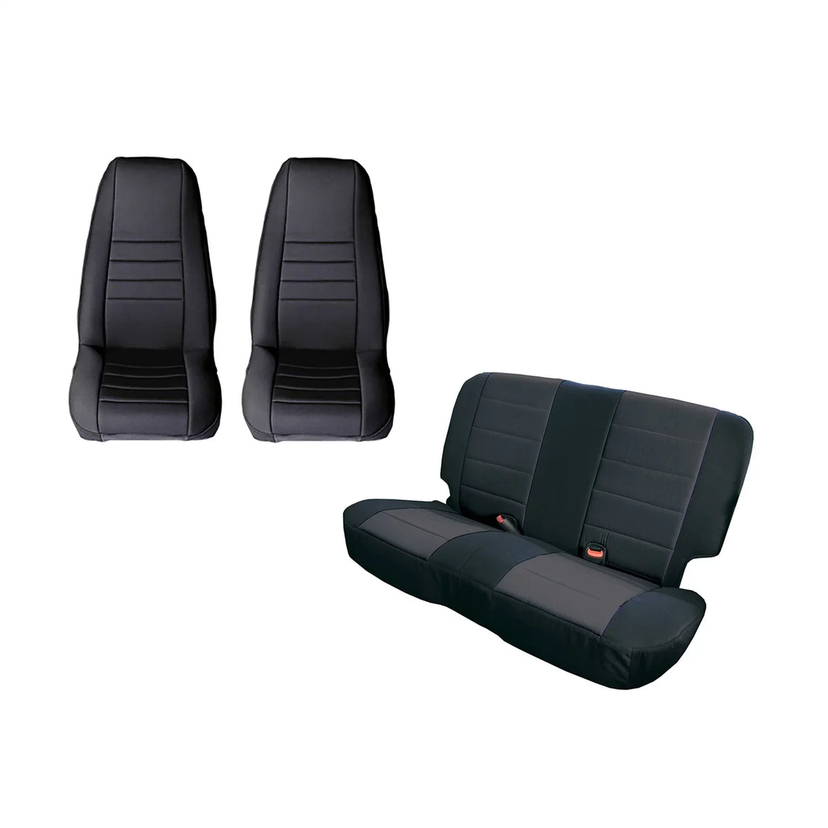 Rugged Ridge by RealTruck | 13296.01 Seat Cover Kit, dark; 2011-2018 Jeep Wrangler JK, 2 Door Compatible with Select: 2011, 2015-2018 Jeep Wrangler Unlimited