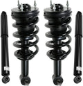 Electronic Susp.] Complete 2 Front Struts w/Coil Spring 2 Rear Shock Absorbers 2008 2009 2010 2011 2012 Replacement. Detroit Axle - Struts Shocks for 2007-2013 GMC Chevy Silverado Sierra 1500 [Exc