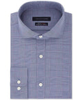 Tommy Hilfiger Men’s Fitted TH Flex Performance Stretch Moisture-Wicking Purple Check Dress Shirt(Purple, 15.5X34-35