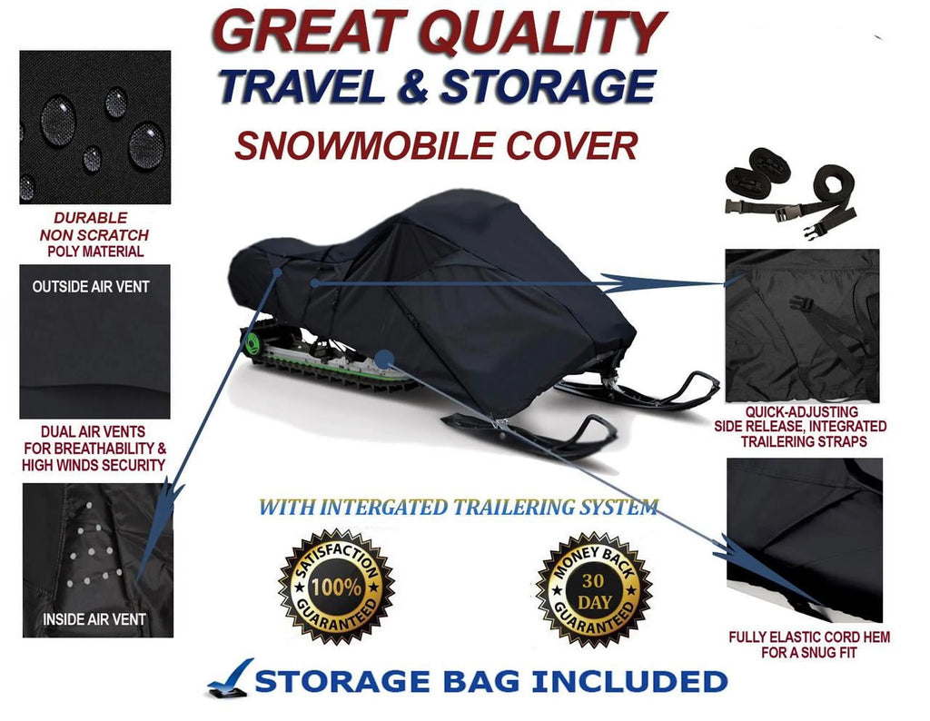 Slush and Mud Protection. 300D Snowmobile Travel and Storage Cover Compatible for 2019-2020 Polaris Indy EVO ES Sleds