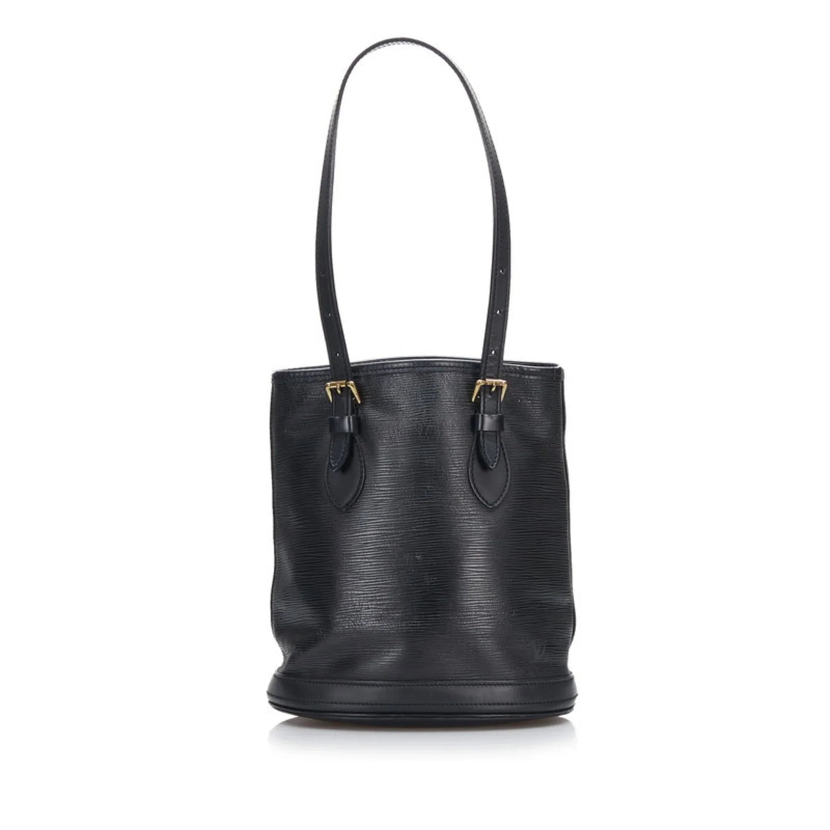 Pre-Owned Louis Vuitton Epi Bucket PM Tote Bag Shoulder M58992 Noir charcoal Leather Ladies LOUIS VUITTON (Fair)