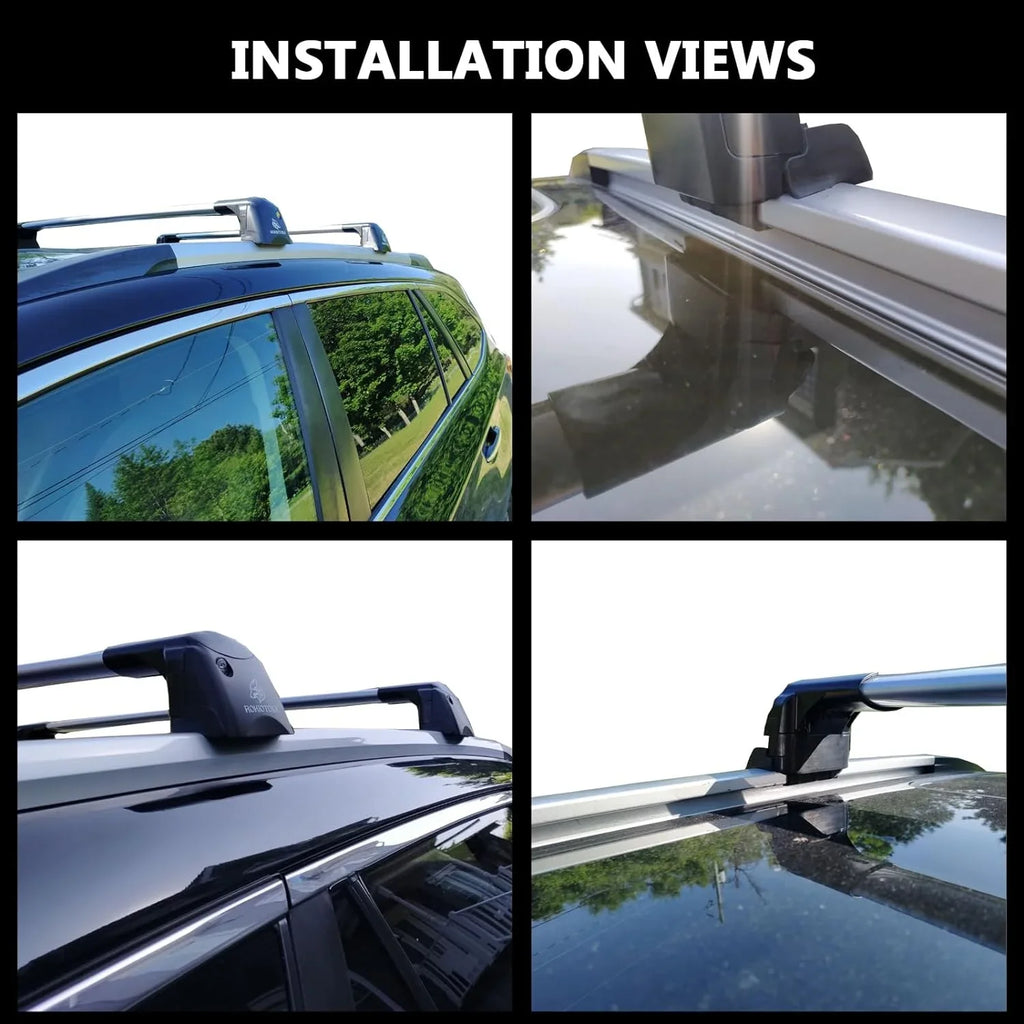 ROKIOTOEX Roof Rack Crossbars Fit for 2015-2019 Subar-u Outback Premier Touring Chrome Lush Side Rails, Cross Bars for Rooftop Cargo Box Luggage, Ski Board, Bike Carrier – ebony SO14T