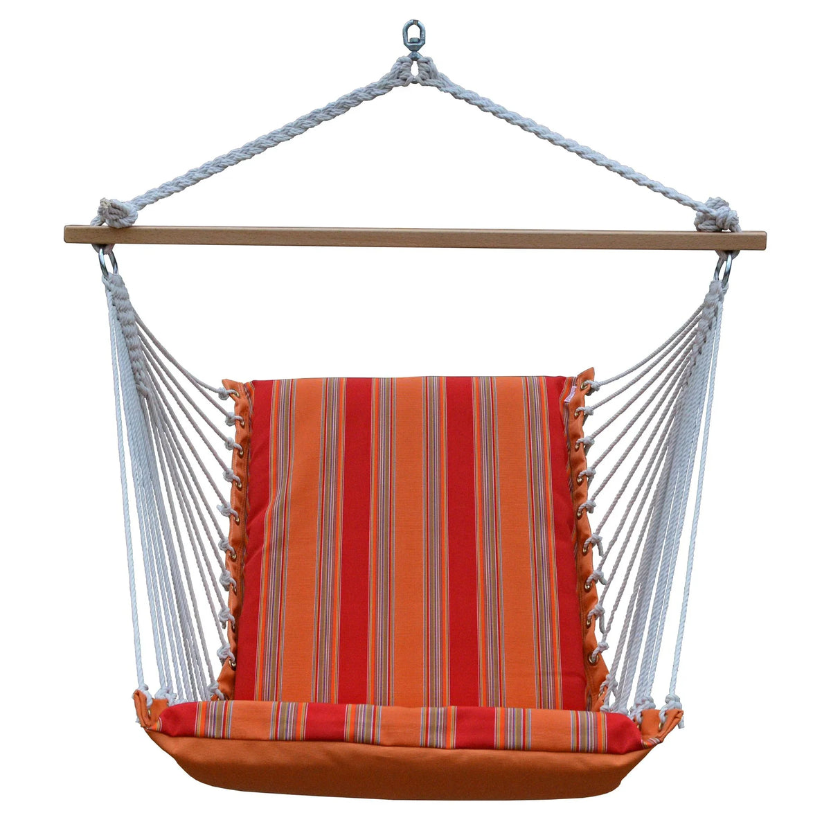 The Hamptons Collection 48" Red and Orange Acrylic Soft Comfort Hammock Chair