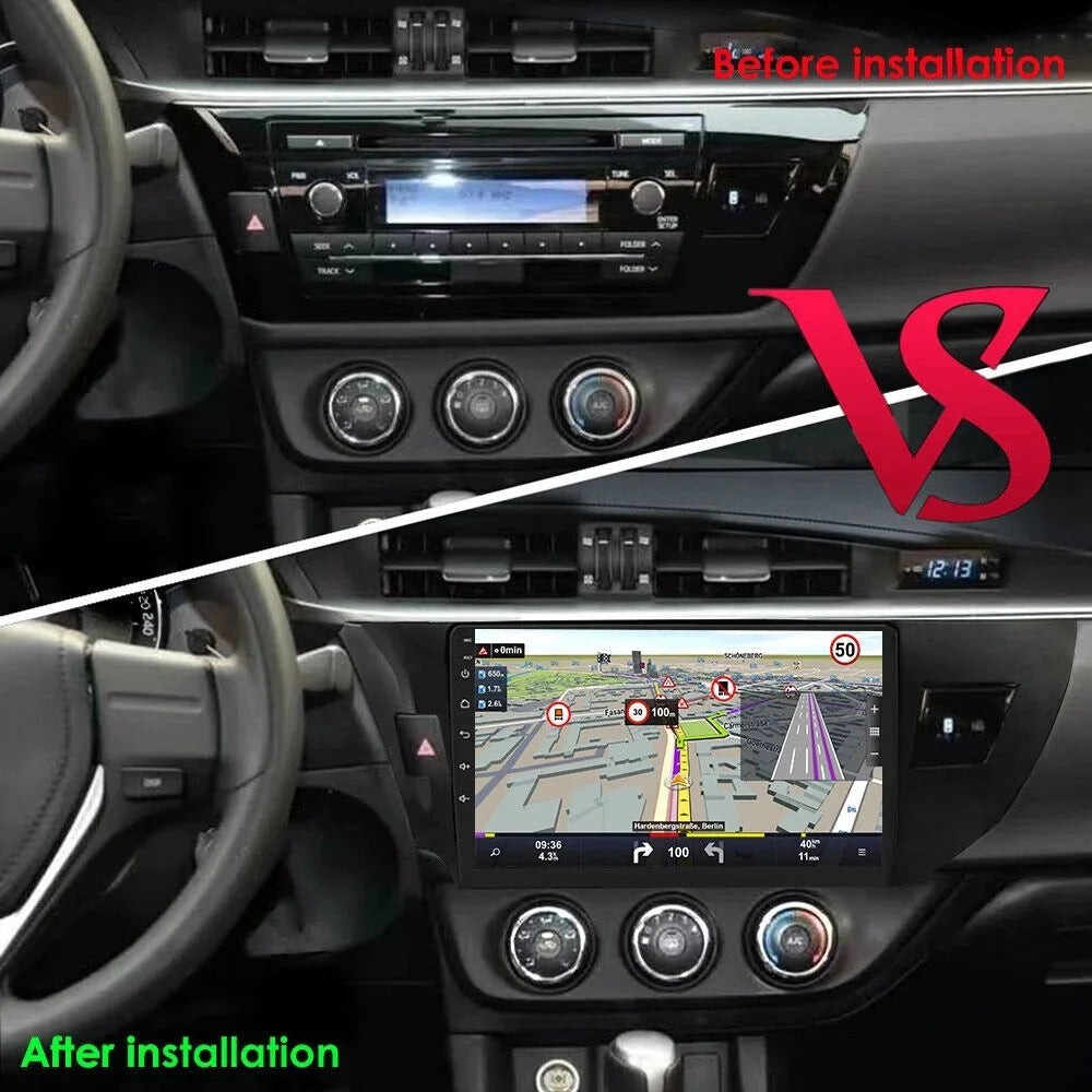 10.1" 1280*720 IPS Android 12 Wifi 2+32GB Car Stereo Radio Carplay GPS Navigation For  Corolla 2014 2015 2016