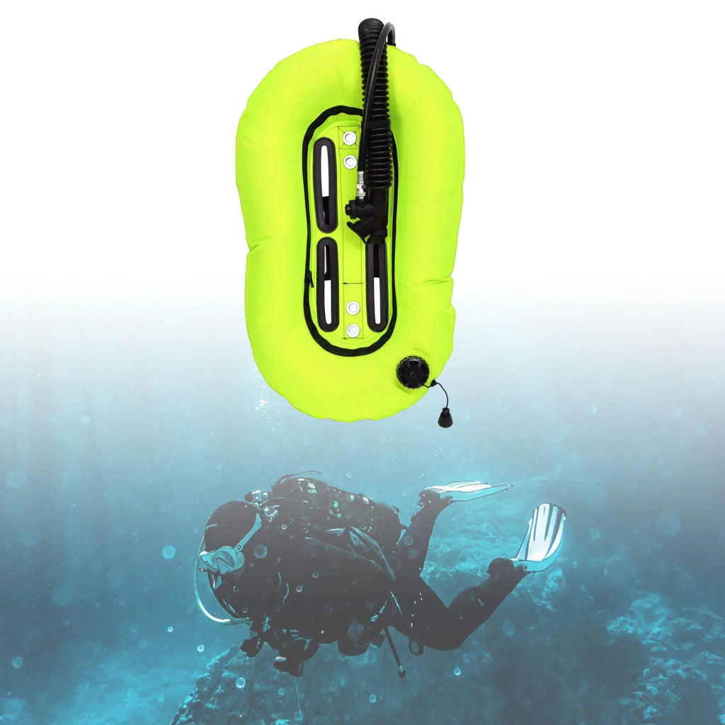funtasica Scuba Diving Donut Wing Single Tank,BCD Buoyancy Compensator,Easy to Use,Durability Scuba BCD Set for Snorkeling Diving Adult Yellow