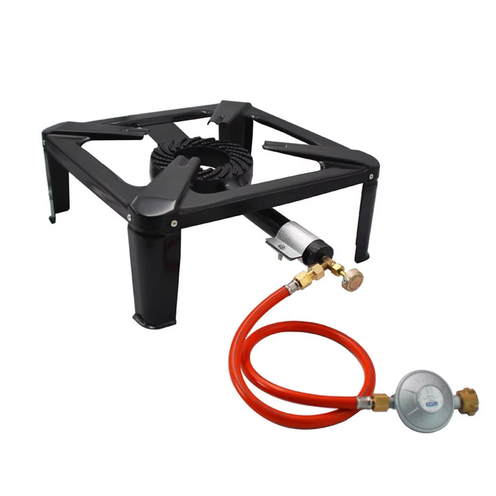 Walmeck Outdoor Furnace , Cast Iron Stove, Single Propane Gas Cooker for Camping BBQ