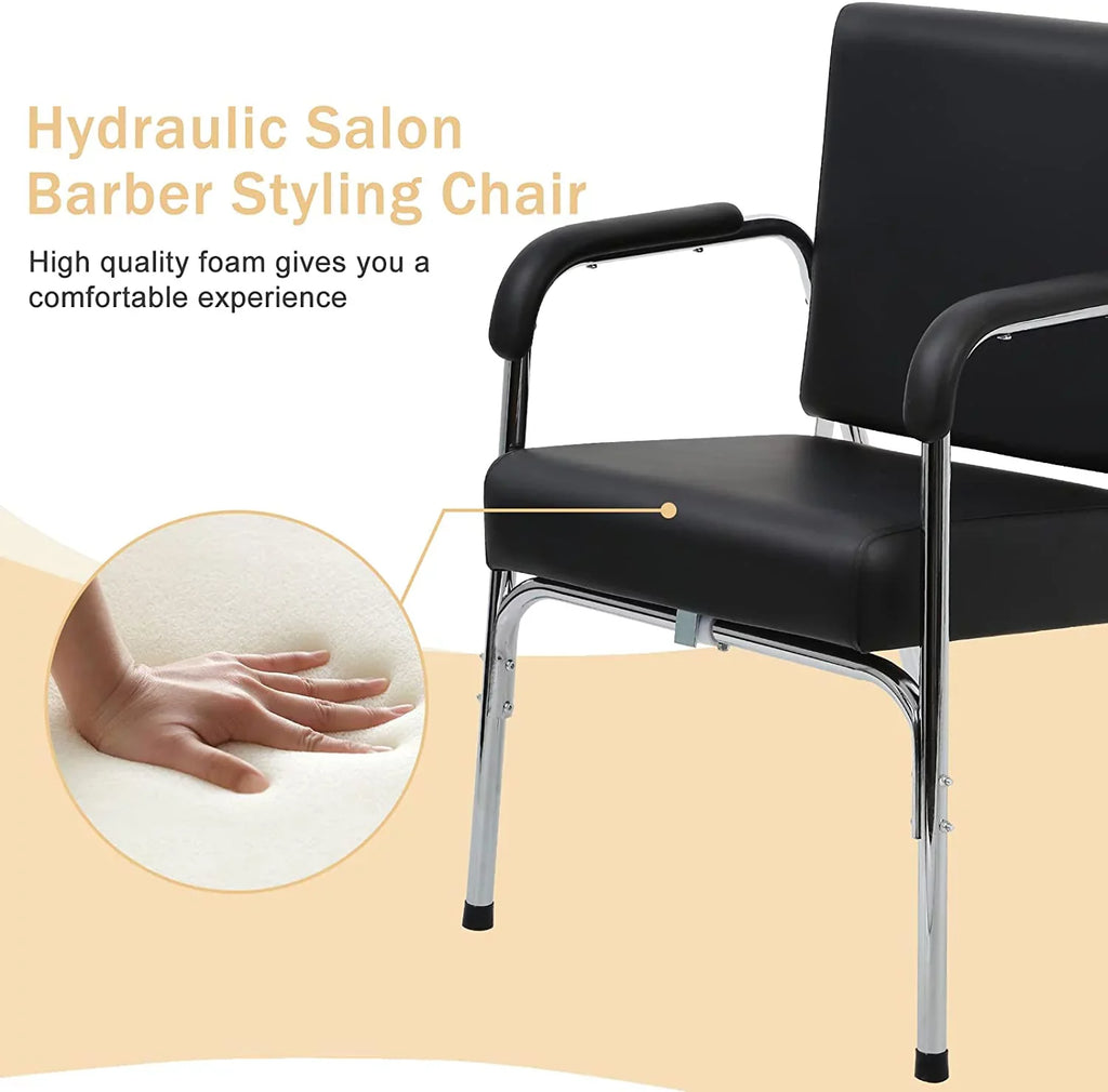 Salon Chair for Hair Stylist Barber Chair Hair Stylist Chair Heavy Duty Modern Fashion Auto Reclining Shampoo Chair Spa Beauty Equipment for Women Men, charcoal