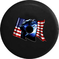 2018 2019 Wrangler JL Backup Camera Waving American Flag Welder Iron Worker Spare Tire Cover for Jeep RV 32 inch