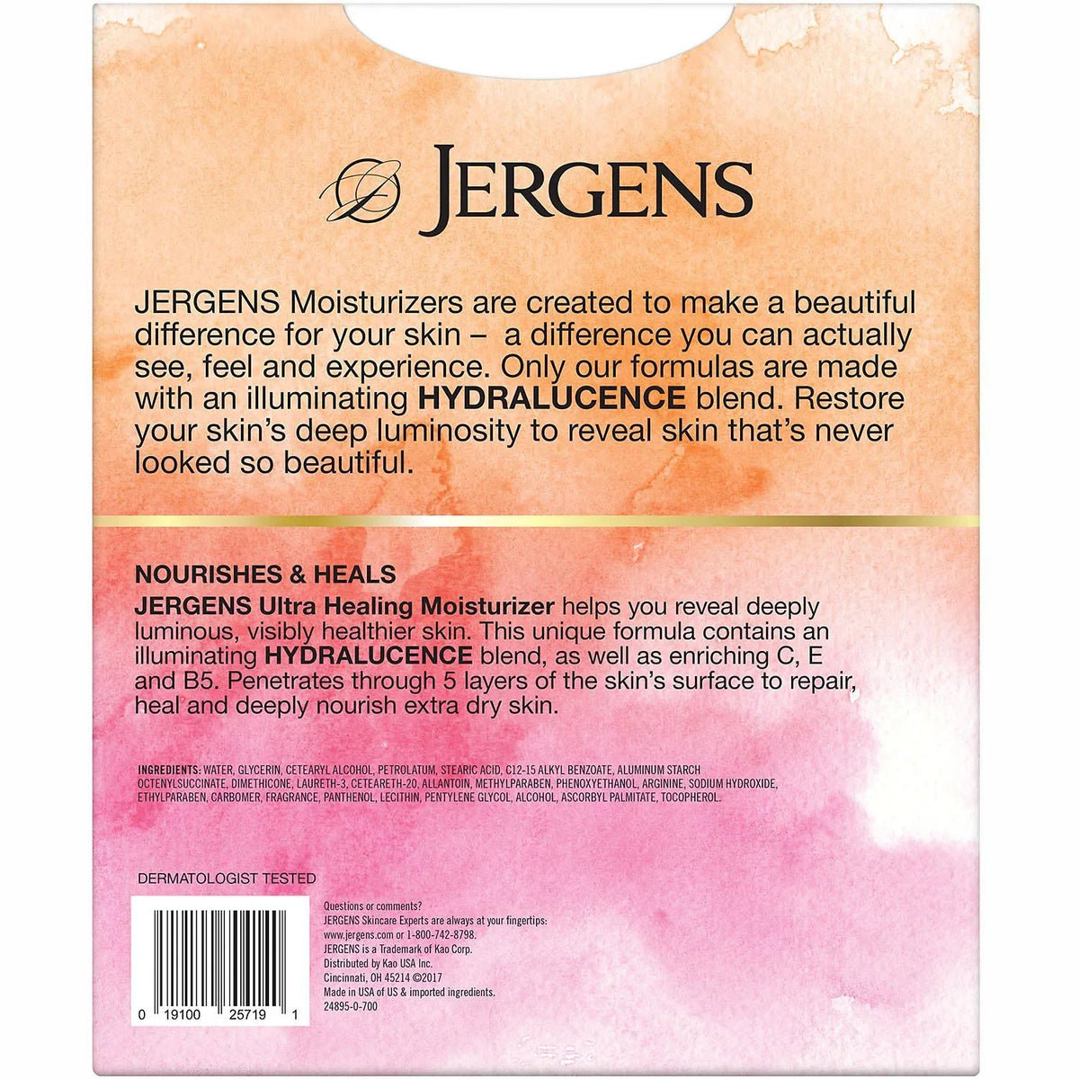 & 1 - 3 oz.). oz. The Jergens Ultra Healing Extra Dry Skin Moisturizers (2 - 21 fl