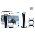 PlayStation_PS5 Video Game Console (Disc Edition) – God of War Ragnarök Bundle –with Extra White Dualsense Controller, Cefesfy
