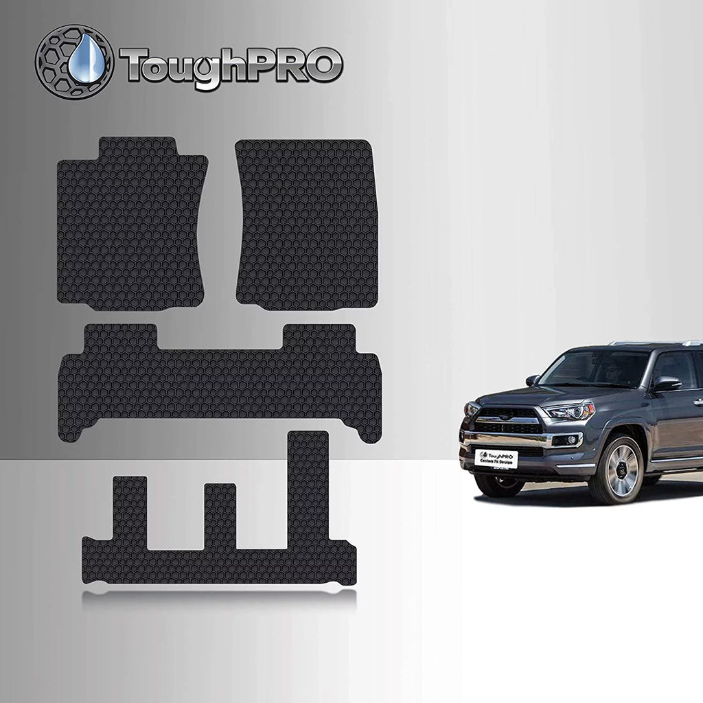 TOUGHPRO Floor Mat Accessories 1st + 2nd + 3rd Row Compatible with  4Runner - All Weather - Heavy Duty - 2021