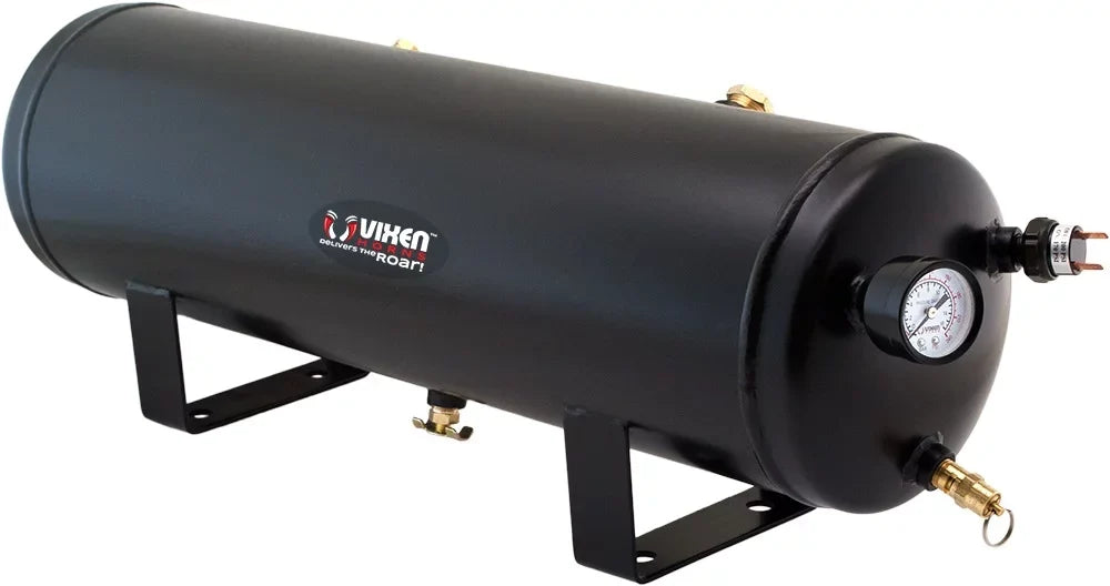 Vixen Horns 3 Gallon (12 Liter) Train/Air Horn Tank with 200 PSI Compressor Onboard System/Kit 12V VXO8330B