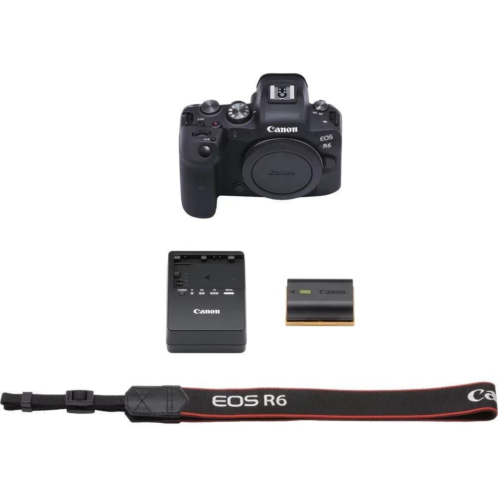 EOS R6 Mirrorless Digital Camera (Body Only) - 7PC Accessory Bundle