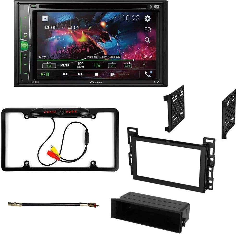 KIT4791 Bundle for 2008-2012 Chevrolet Malibu W/ Pioneer Double DIN Car Stereo with Bluetooth/Backup Camera/Installation Kit/in-Dash DVD/CD AM/FM 6.2" WVGA Touchscreen Digital Media Receiver