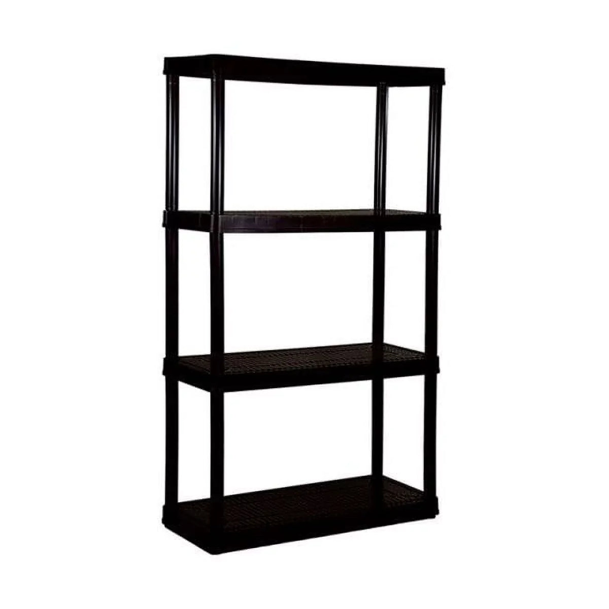 91021 Solid Plastic Shelving with 4 Plastic Medium Duty  ebony