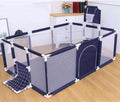 91 1 inch Large Kid Baby Playpen Playard With Basketball Hoop,Folding Breathable Mesh Infant Children Play Game Fence for Indoors Outdoors Home