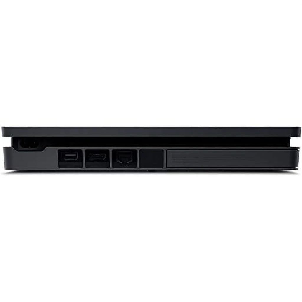 2215B PlayStation 4 Slim 1TB Gaming Console ebony, HDMI Cable 2 Controller With BOLT AXTION Cleaning Kit Bundle Like New