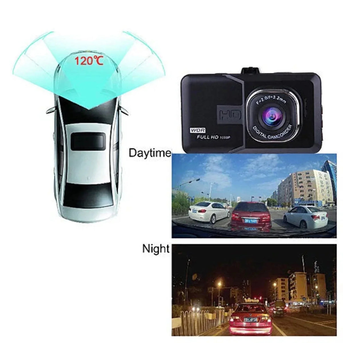 ebony Box Dash Cam 1080P G-Sensor Looping Car Camera