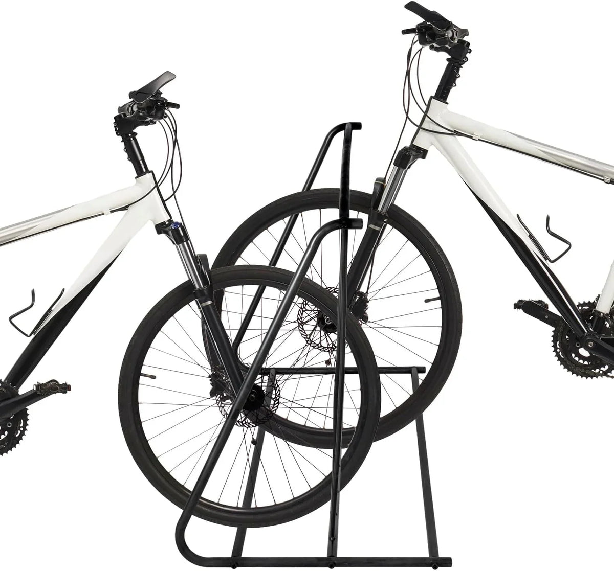 YGDU 6-Bicylce Capacity Steel Pipe Double-Sided Bike Rack Stand/Grid Bicycle Parking Storage Holder, ebony