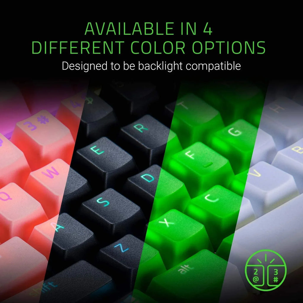 Doubleshot PBT Keycap Upgrade Set for Mechanical & Optical Keyboards: Compatible with Standard 104/105 US and UK layouts - Classic dark