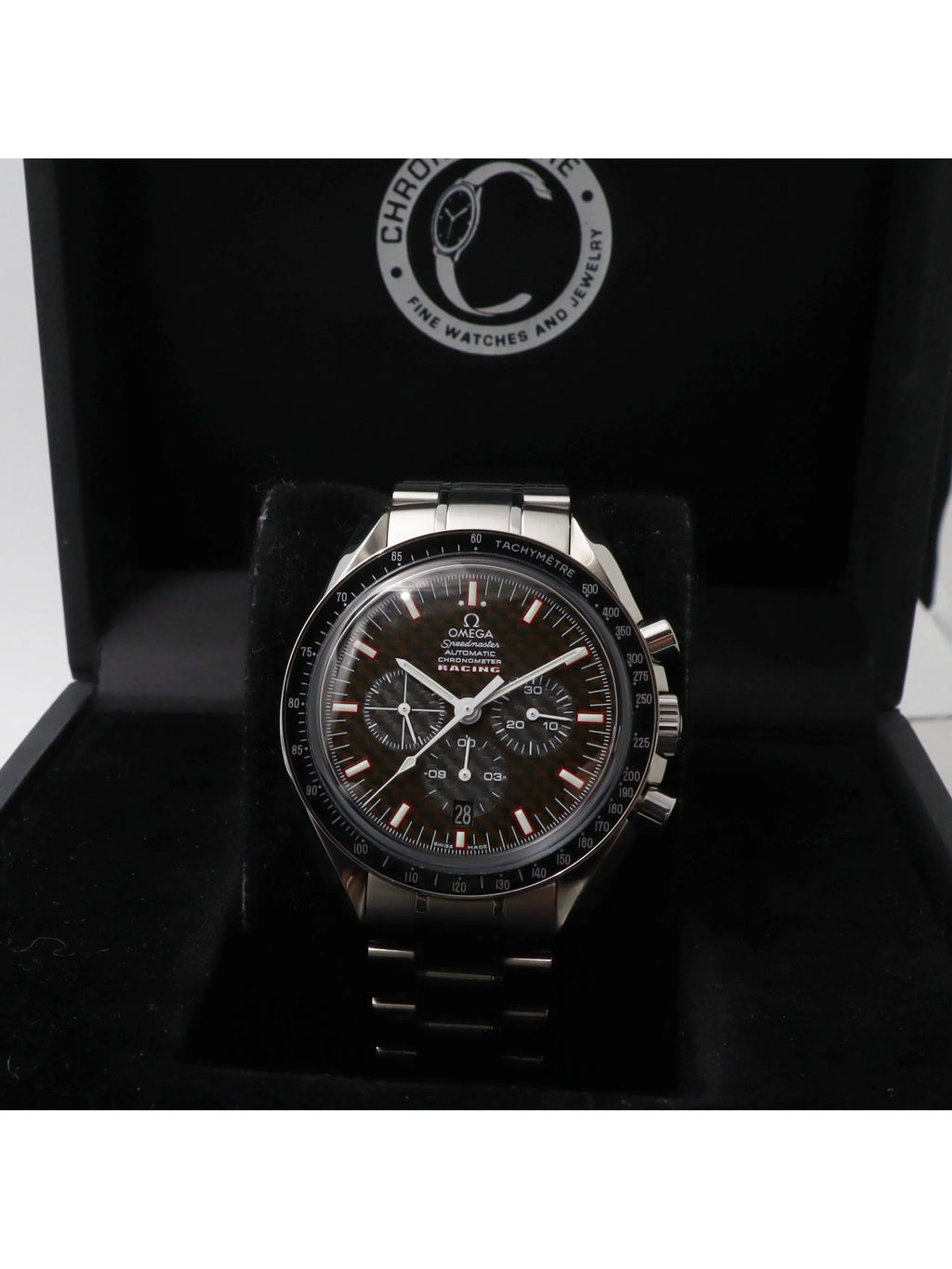 Omega Speedmaster Racing Chronograph Carbon Dial Automatic Mens Watch 3552.59.00