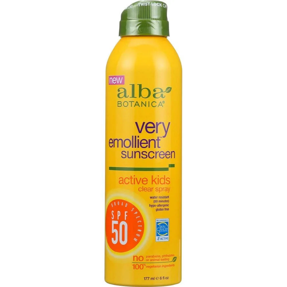 Alba Botanica Active Kids Sunscreen Spray, 6 Oz