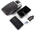 WUZSTAR Automotive Rotatable dark Armrest Console Storage Box Leather Cup Holder Storage Case