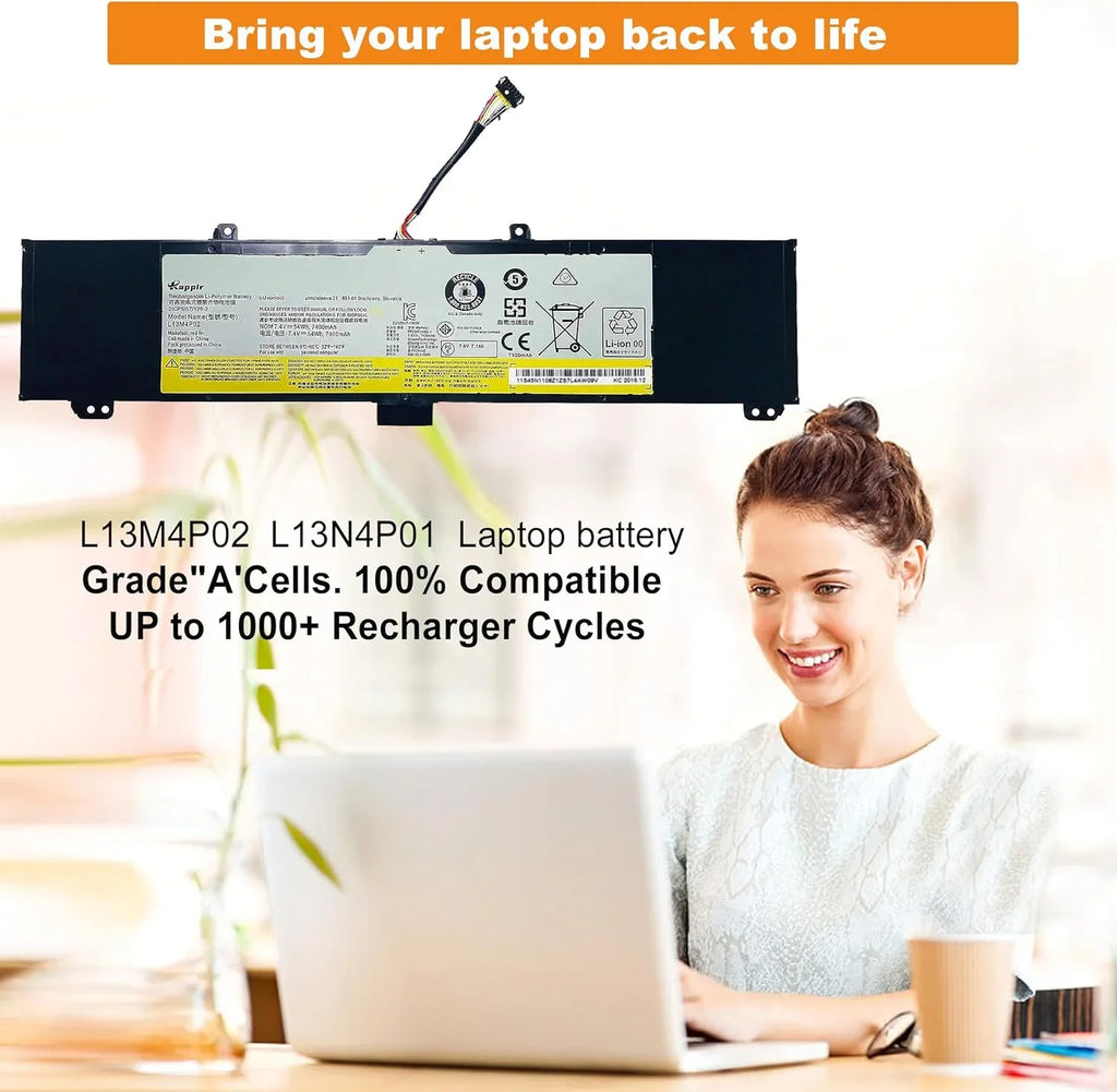 BOWEIRUI L13M4P02 L13N4P01 Laptop y Replacement for  Erazer Y50 Y50-70 Y50-80 Y50P Y50P-70 Y70 Y70-70