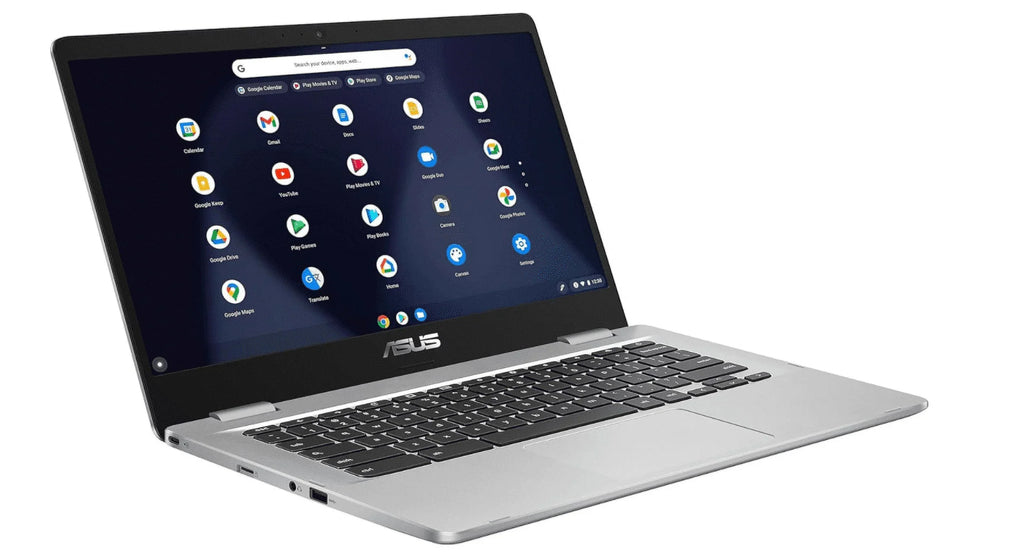 (Renewed) C423NA Chromebook 14 14" FHD Laptop Computer,  Celeron N3350 Processor, 8GB LPDDR4 RAM, 64GB eMMC, 802.11AC WiFi, Bluetooth, USB Type-C, Silver, Chrome OS