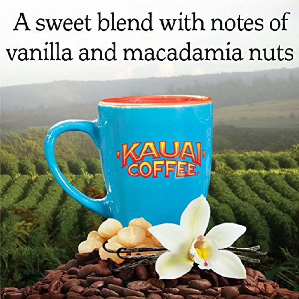 Kauai Coffee Single Serve Cups Pods (Vanilla Macadamia Nut, 72 Count)