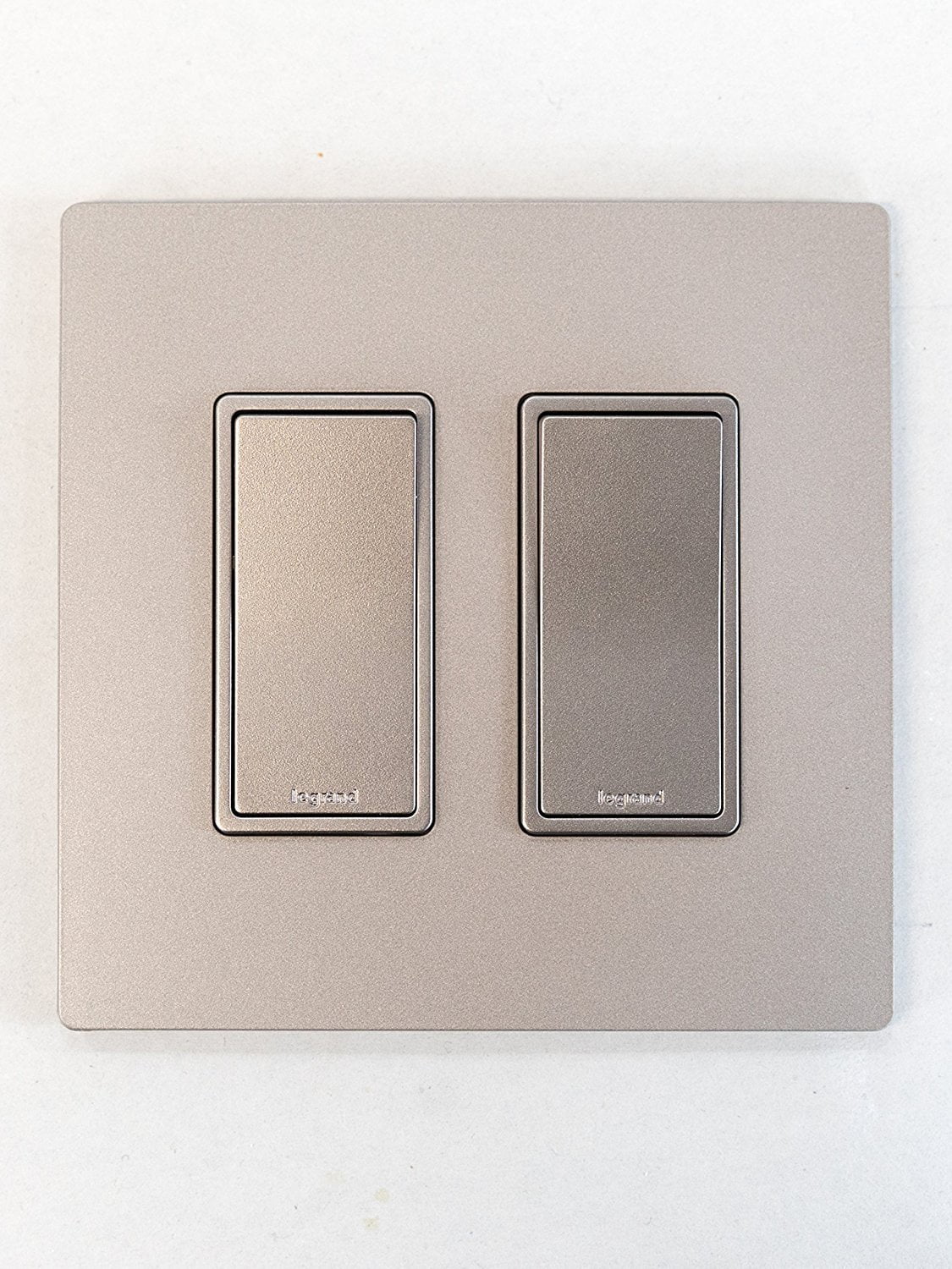 Legrand - PASS & SEYMOUR RWP262NICC6 Radiant Nickel 2 Gang Screwless Plastic Wall Plate