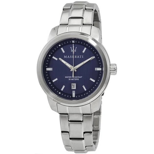 Mens Successo Dial Quartz Watch, Blue & charcoal
