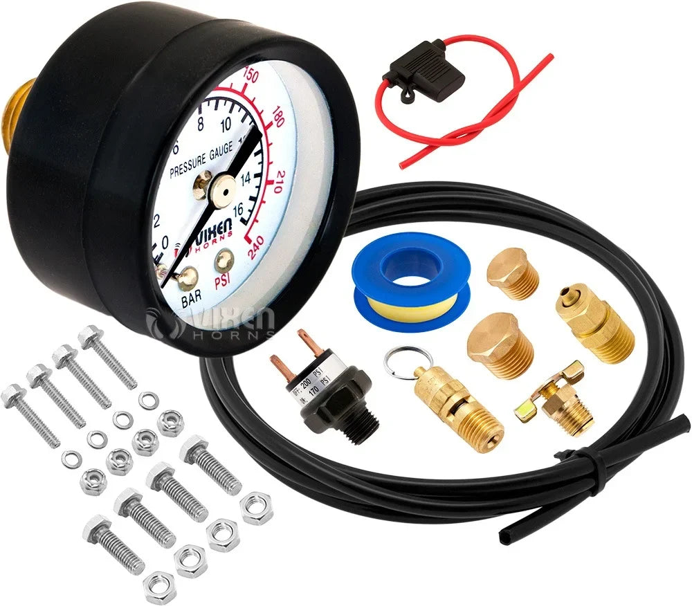 Vixen Horns 3 Gallon (12 Liter) Train/Air Horn Tank with 200 PSI Compressor Onboard System/Kit 12V VXO8330B