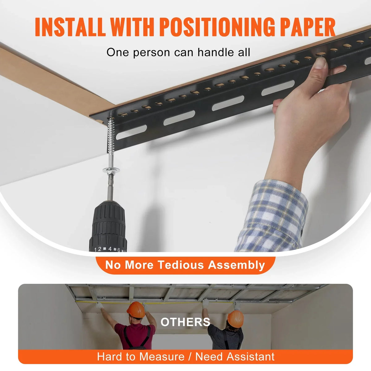 SKYSHALO Overhead Adjustable Garage Storage Stand 36x96in Ceiling Stand 600lb charcoal