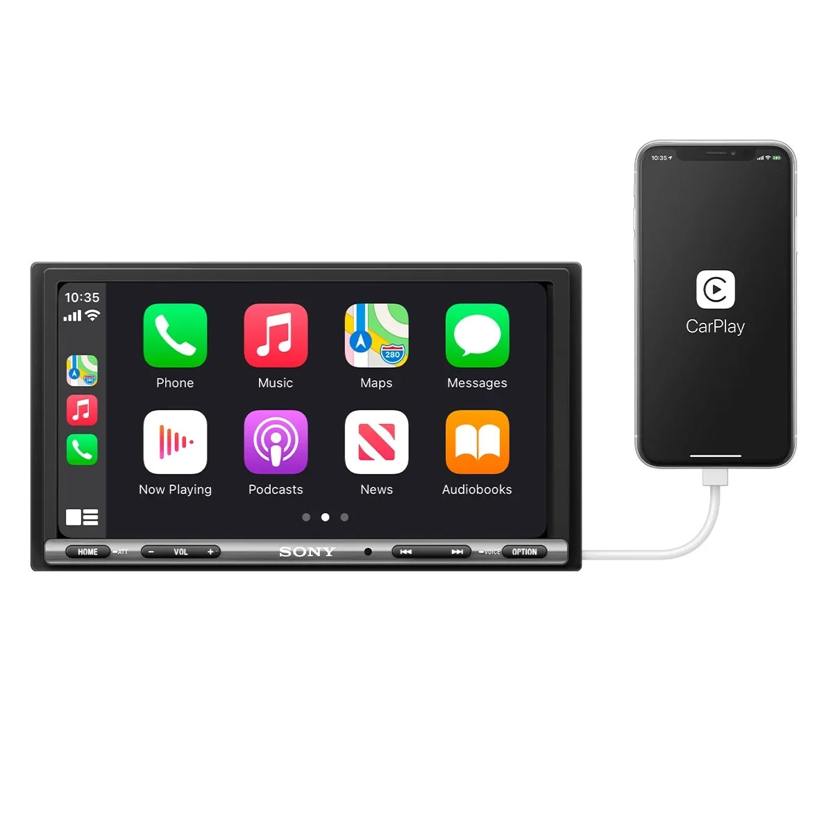Mobile XAV-AX3200 6.95" Bluetooth Media Receiver with  CarPlay and Android Auto