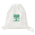 Universe Alien Monster Green Alien Backpack Canvas Drawstring Reusable Mesh Shopping Bag