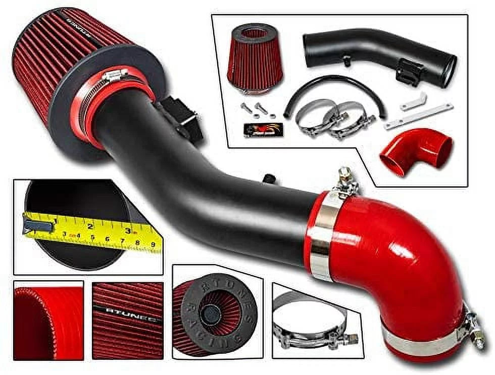 RTUNES RACING - charcoal - SHORT RAM INTAKE Compatible For 2005-2010 CHEVROLET COBALT 05-10 CHEVROLET COBALT 2.2L I4 / 05-08 CHEVROLET COBALT SS 2.4L I4