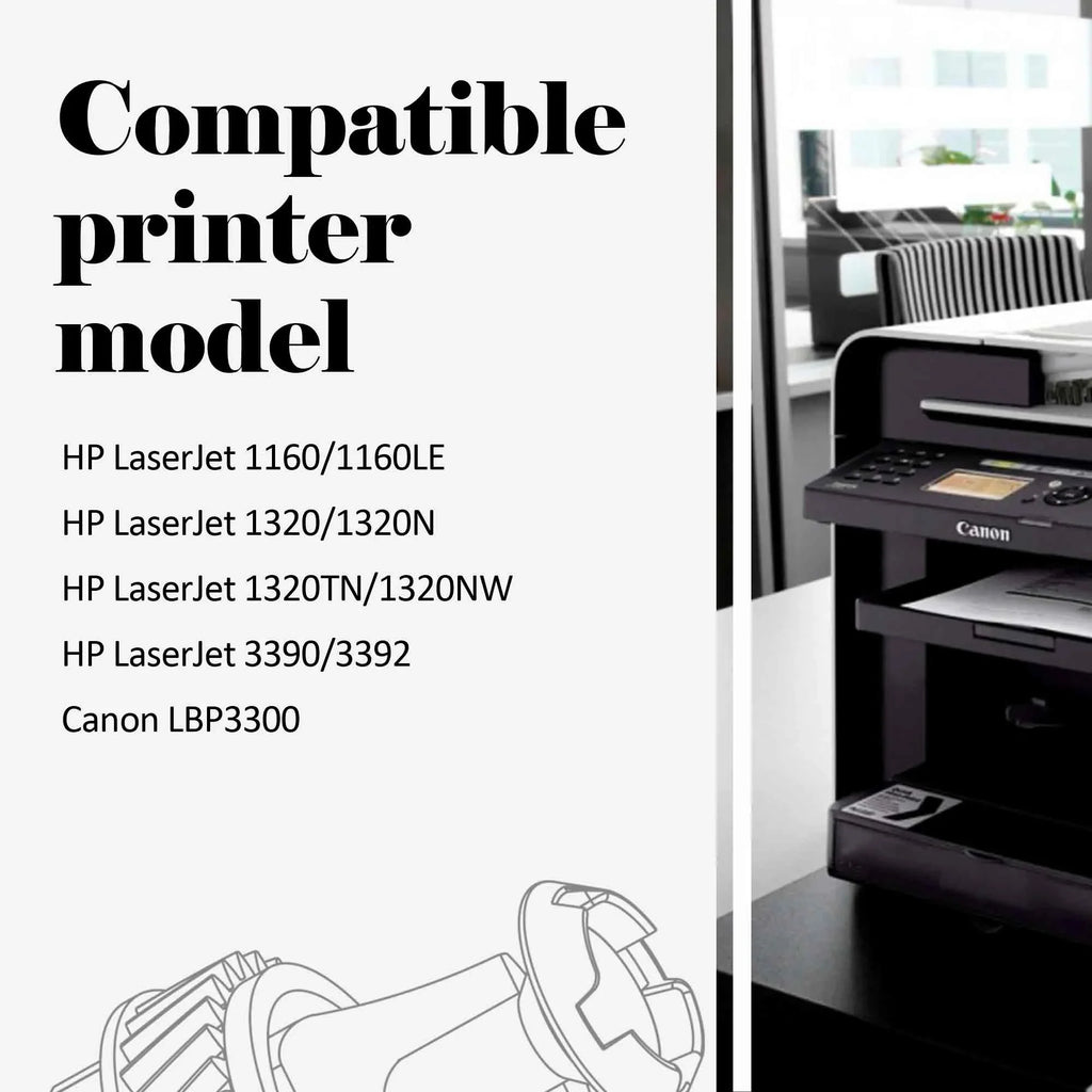 Toner H-Party Q5949A 49A 49a toner Compatible Toner Cartridge for  P2014 P2014n P2015 P2015d 1320 1320n 1320tn 1320nw Printer (dark，1 Pack，3000 Pages)
