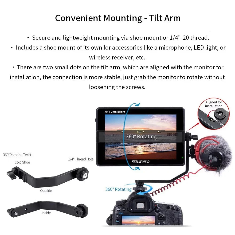 FEELWORLD LUT7S 7 1 inch Touchscreen IPS Panel Video Monitor, 2200nits Brightness