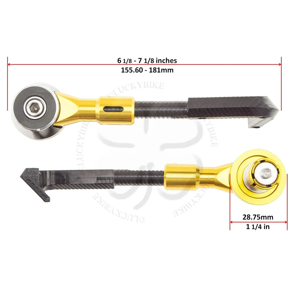 Gold Lever Guard 7/8" & 6mm CNC Race Universal Hand Block polyvinyl chloride Bar End